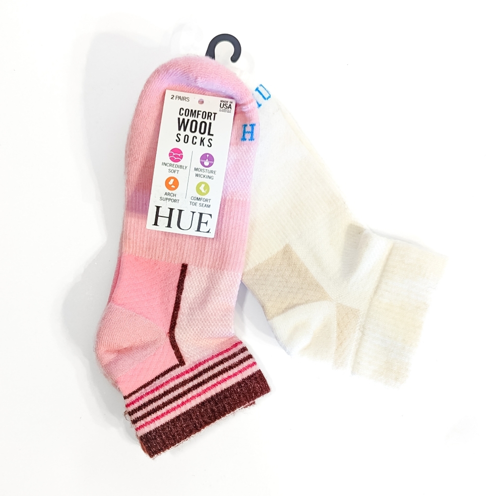 🆕 HUE Comfort Wool Quarter Socks